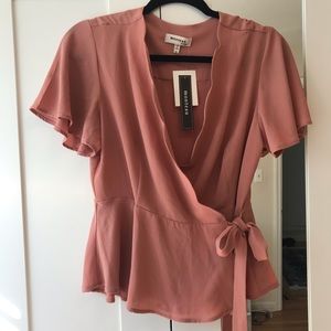 Deep blush blouse